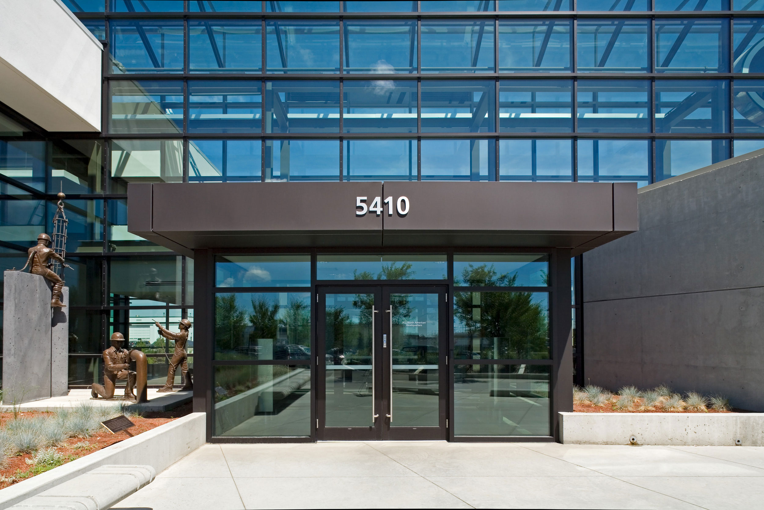 Main entrance at PCL Construction in Edmonton, Canada