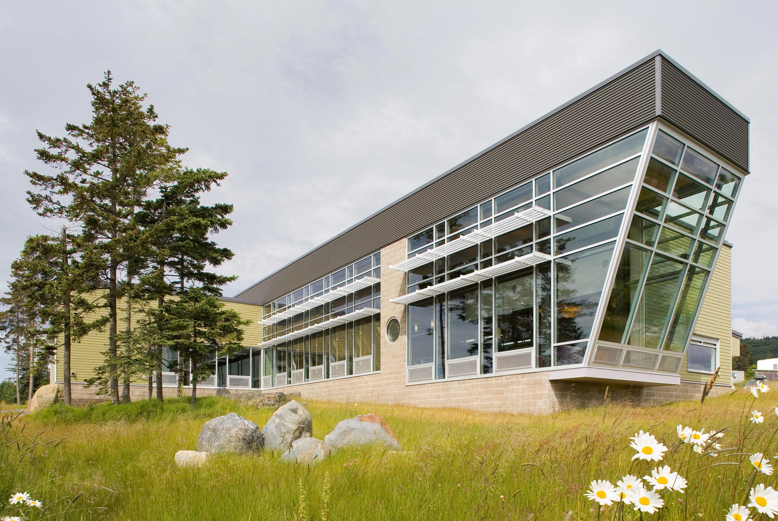 Beautiful green facility of the Homer Public Library in AK