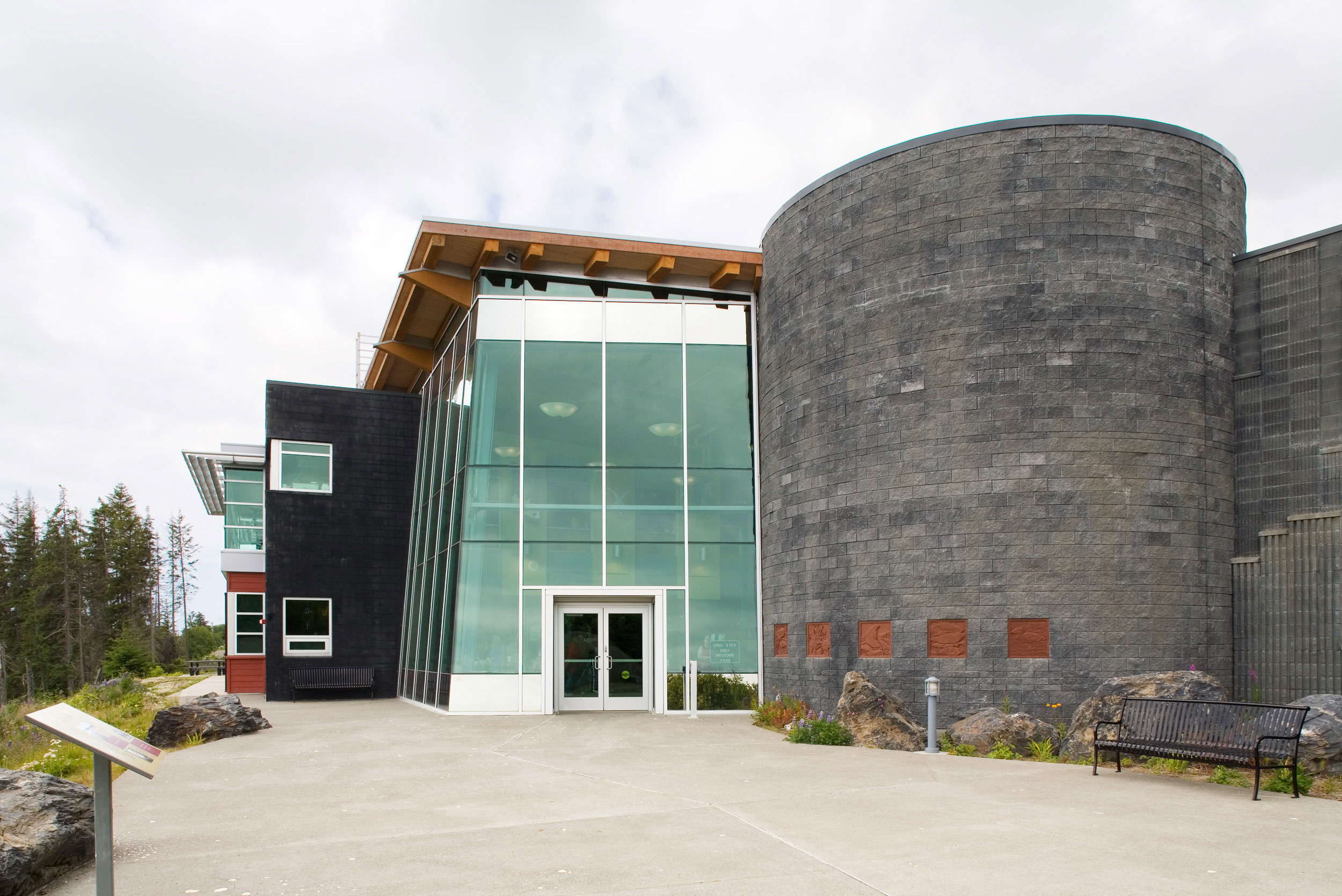 Main entrance of Alaska Islands & Visitor Center in Homer