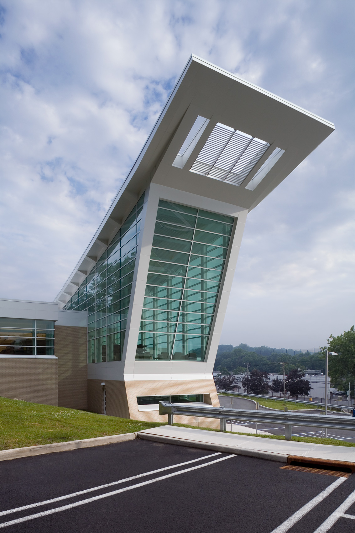 Vertical photo of the exterior of Greenburgh Public Library