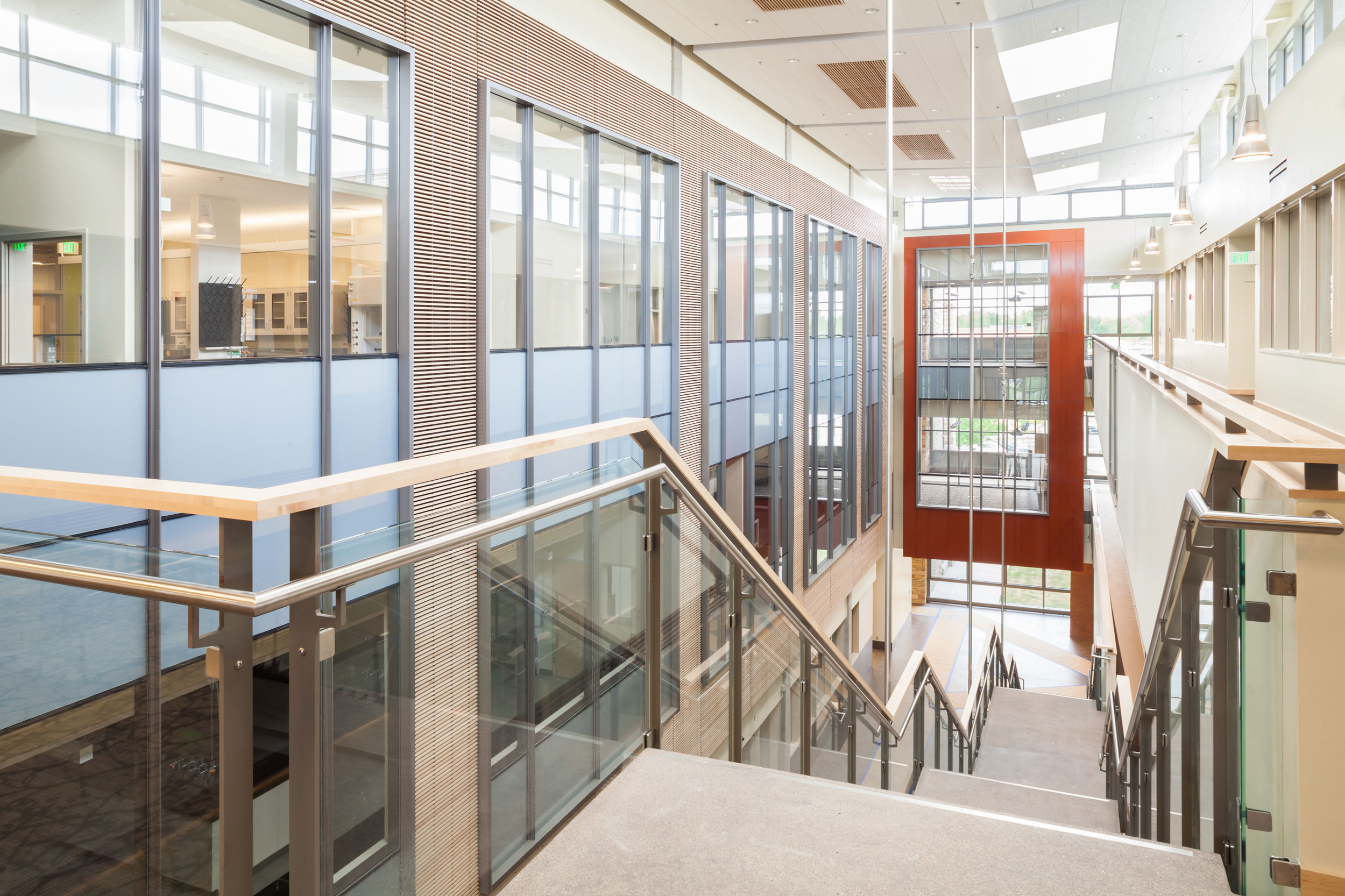 Large open hallway of the bioengineering building at CSU