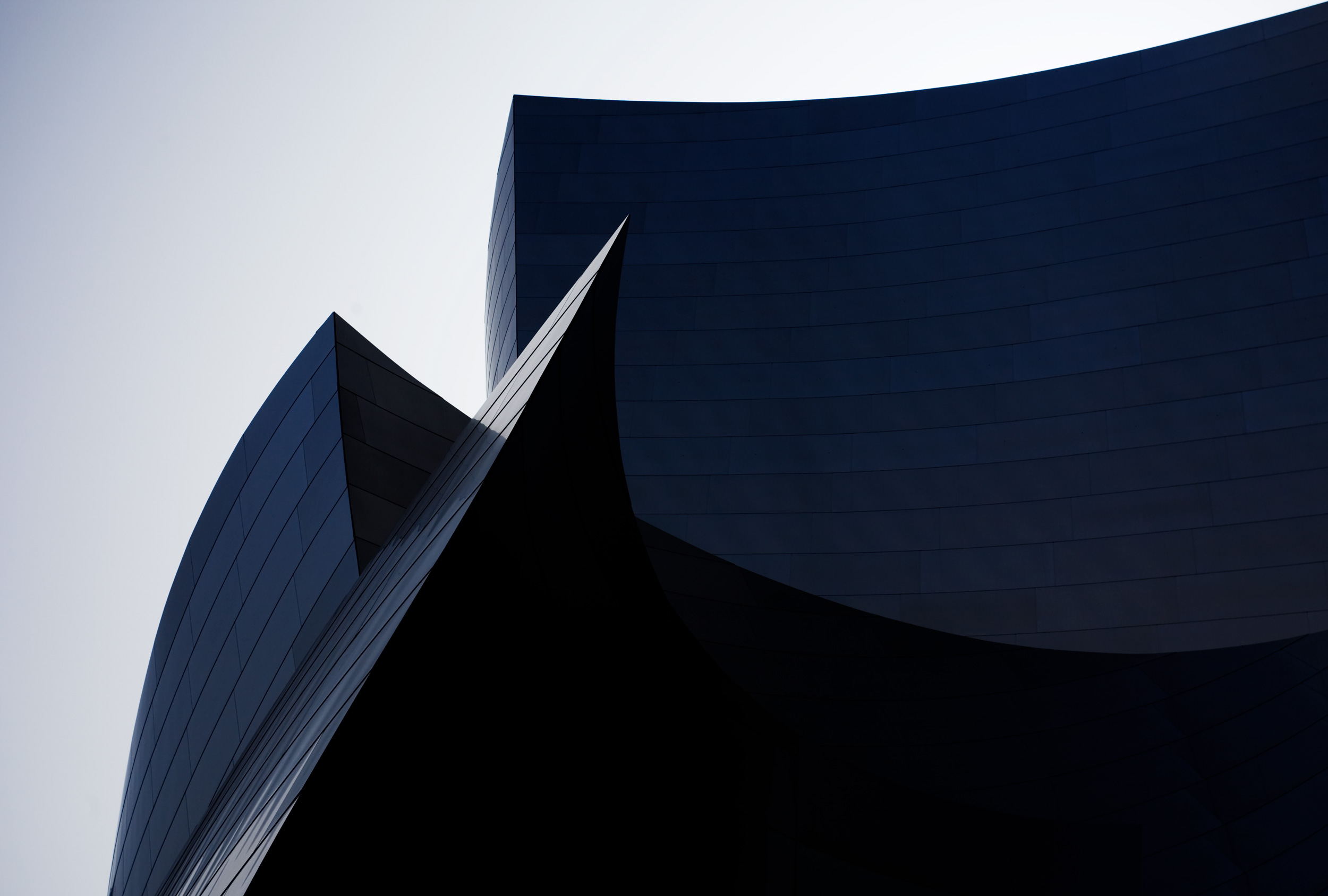 Photograph of Walt Disney Concert Hall that look like ships