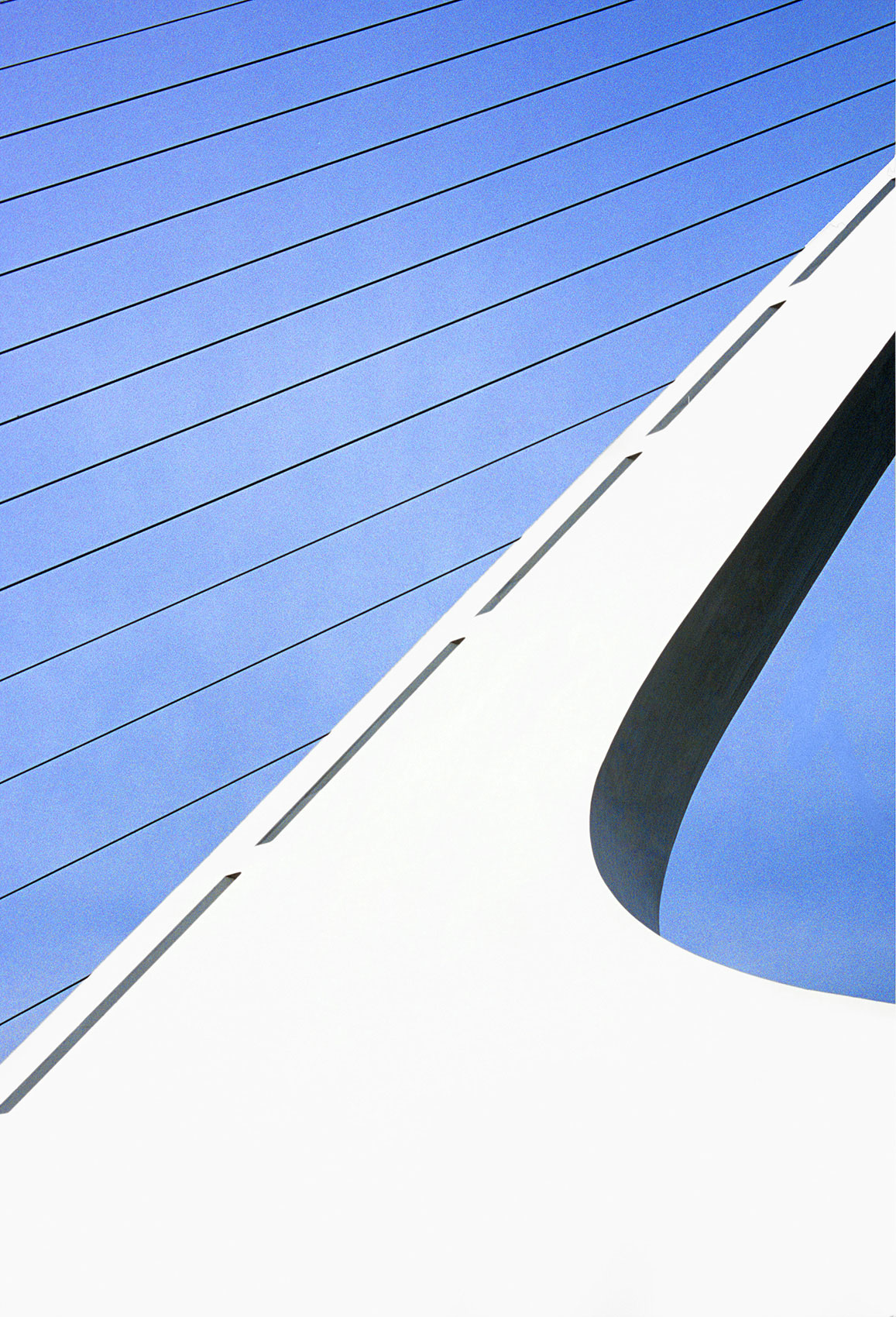 Detail photograph of the Sundial Bridge at Turtle Bay